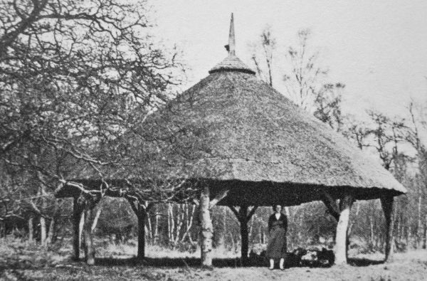 the old deer shelter in Epping Forest, distroyed by vandals in the late 1940s